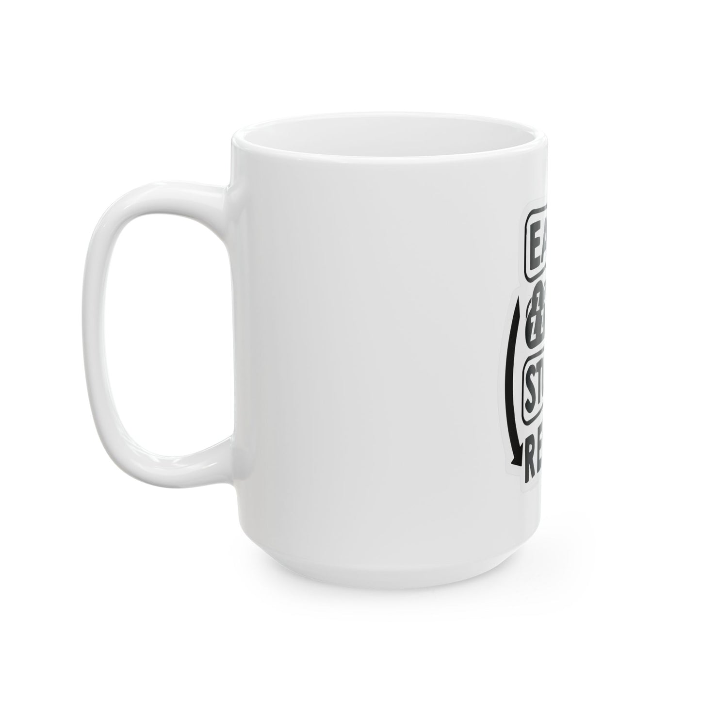 Eat Sleep Study Repeat Ceramic Mug