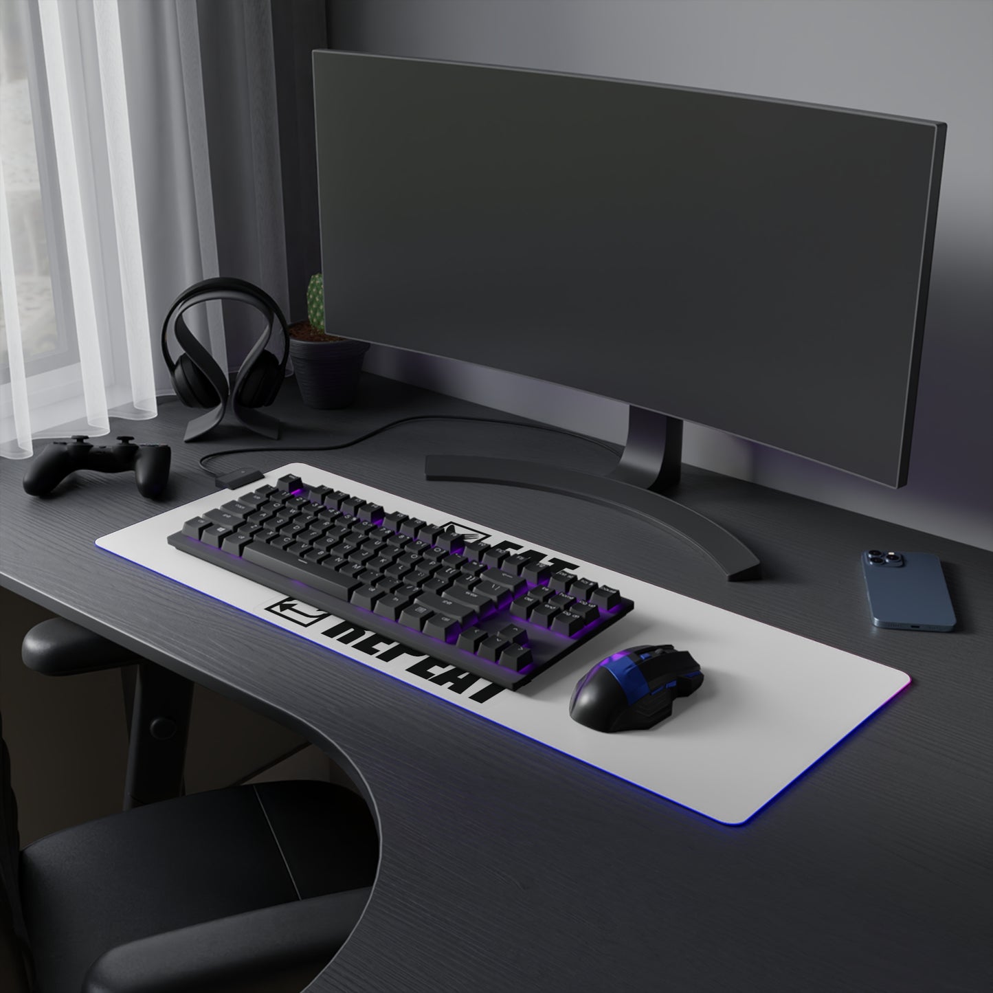 Eat Sleep Game Repeat LED Gaming Mouse Pad