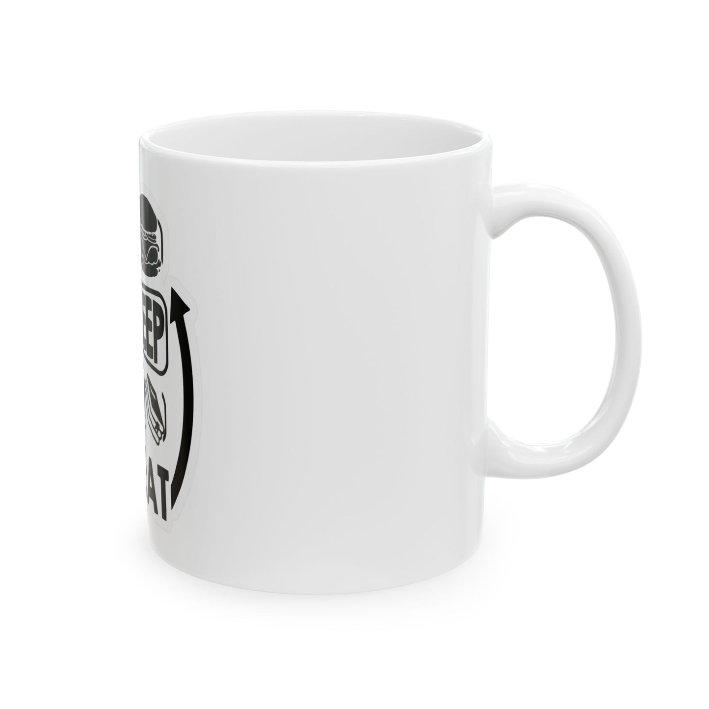 Eat Sleep Study Repeat Ceramic Mug