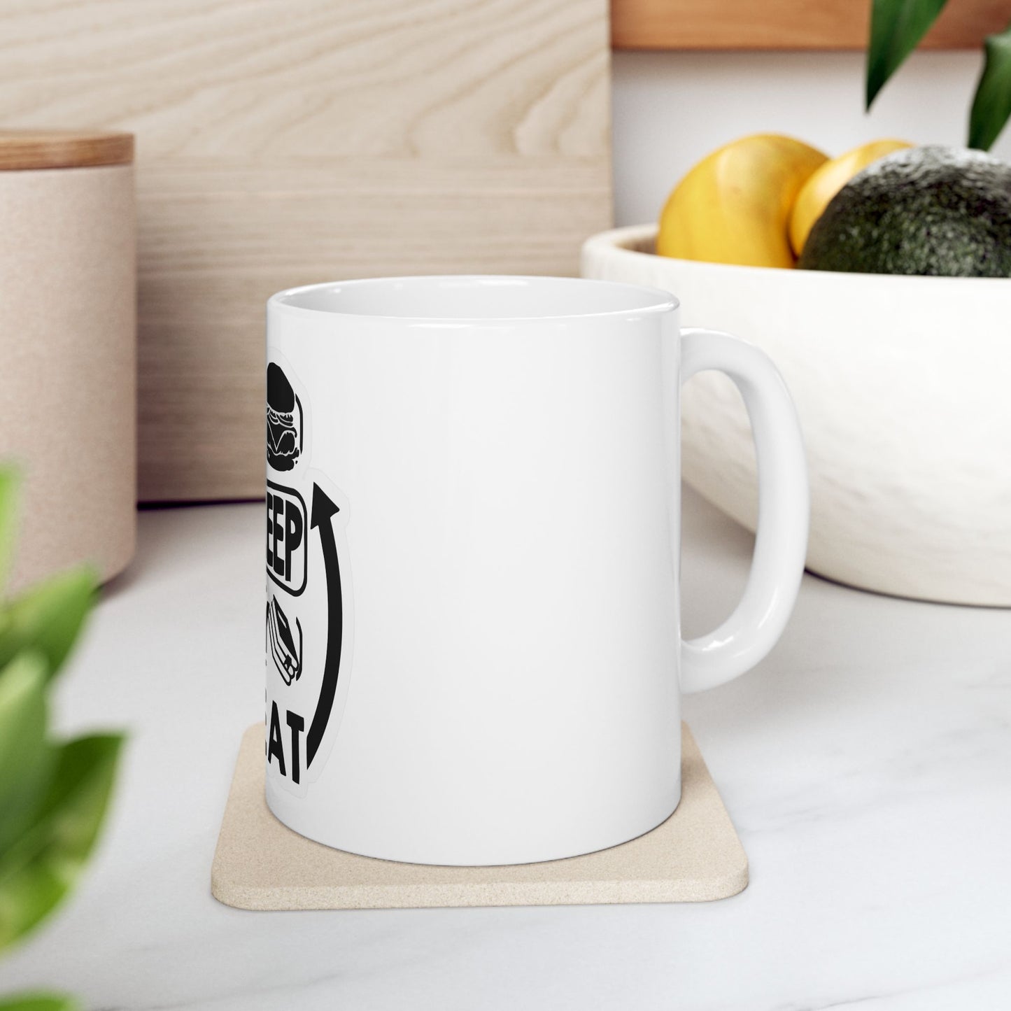 Eat Sleep Study Repeat Ceramic Mug