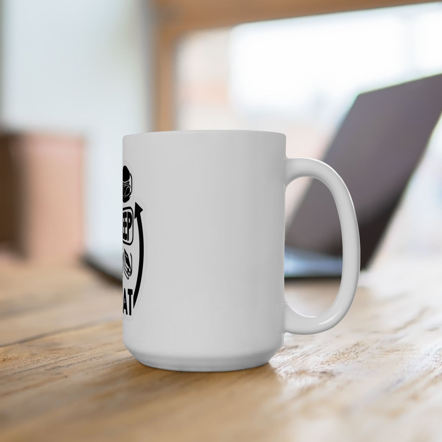 Eat Sleep Study Repeat Ceramic Mug