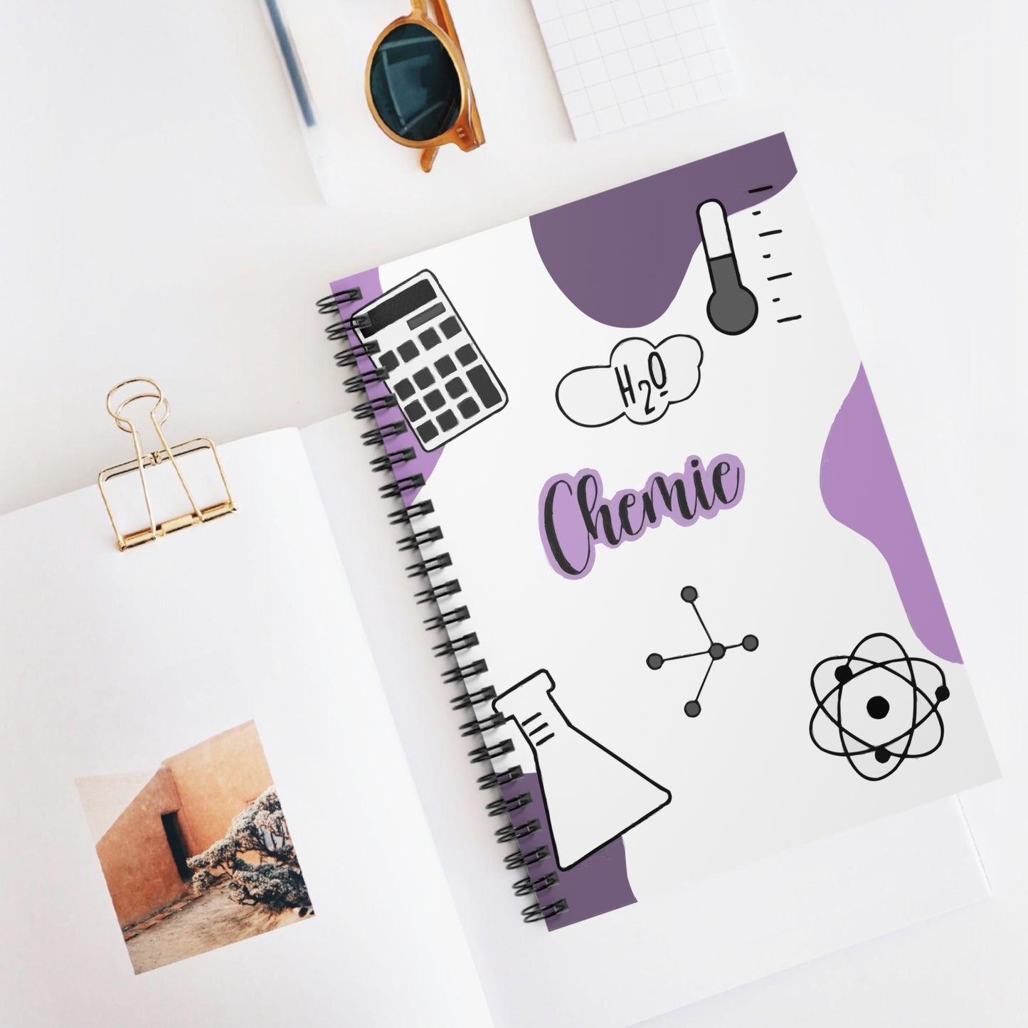 Chemistry Themed Spiral Notebook for Students