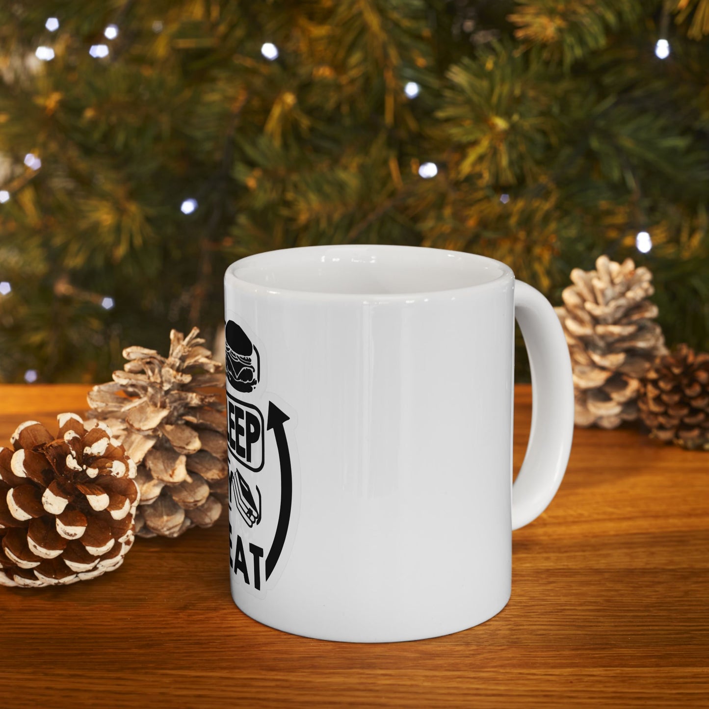 Eat Sleep Study Repeat Ceramic Mug