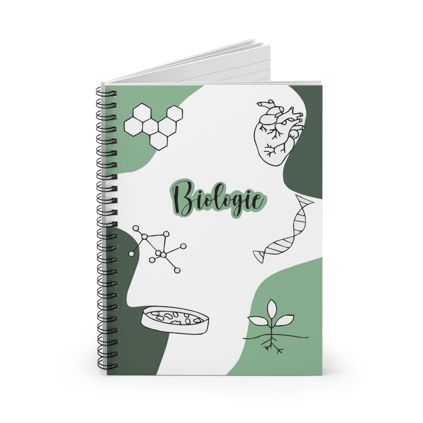 Biology-Themed Spiral Notebook for Students & Science Lovers