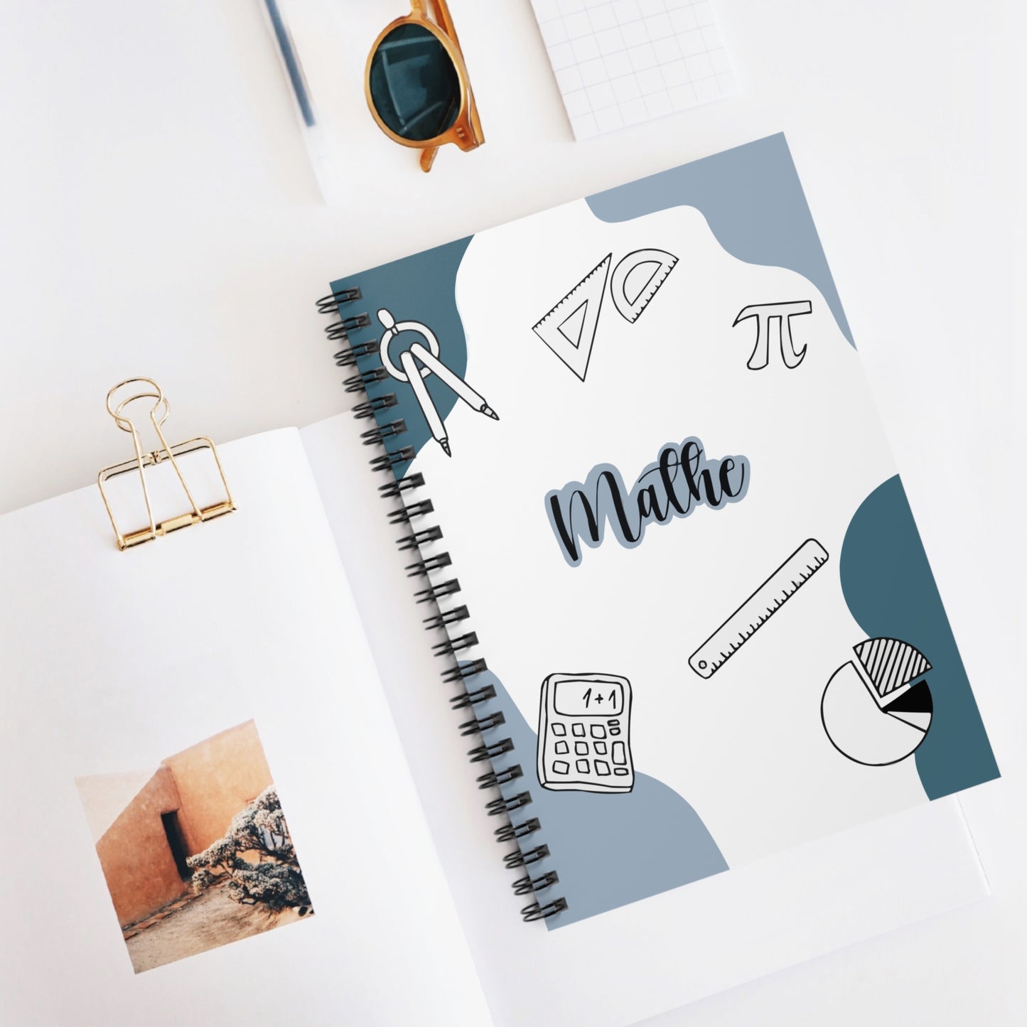 Math Themed Spiral Notebook for Students