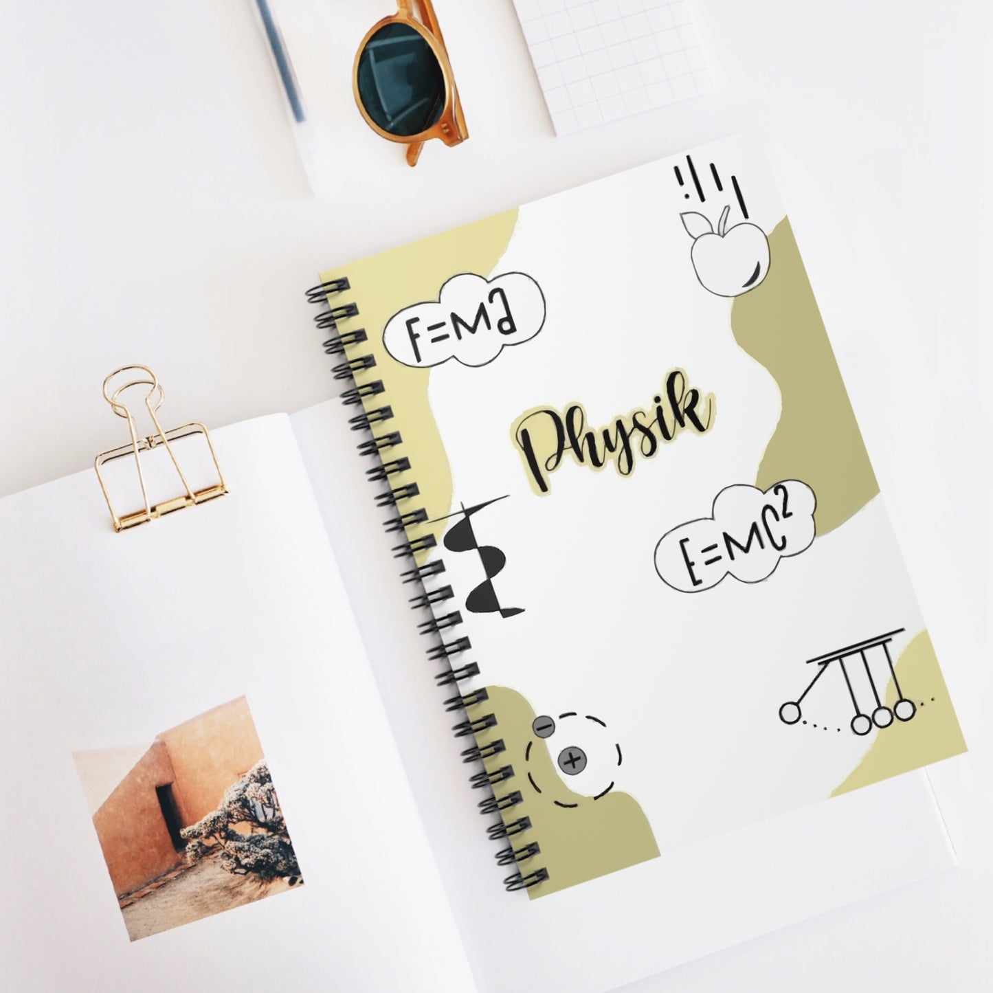 Physics Themed Spiral Notebook for Students