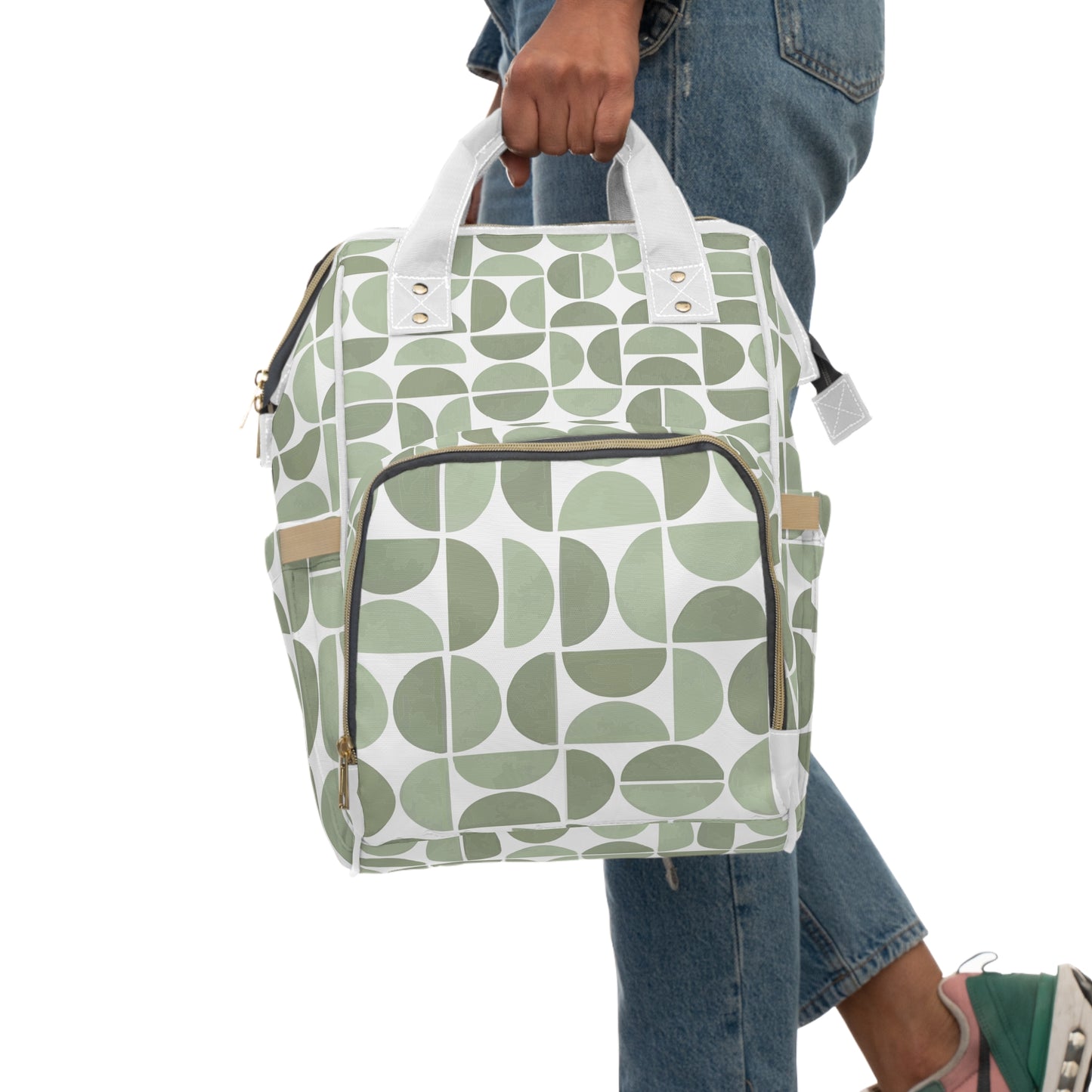 Stylish Backpack With Modern Geometric Design