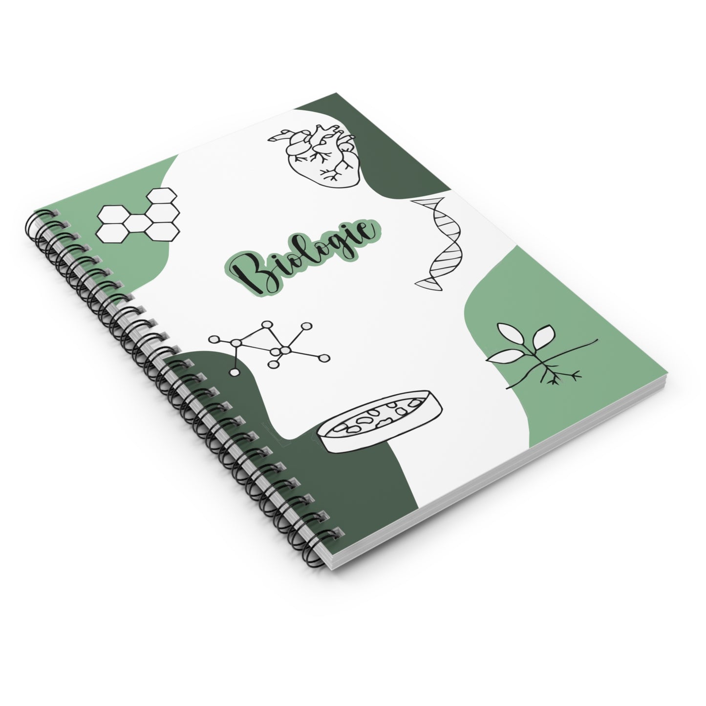 Biology-Themed Spiral Notebook for Students & Science Lovers