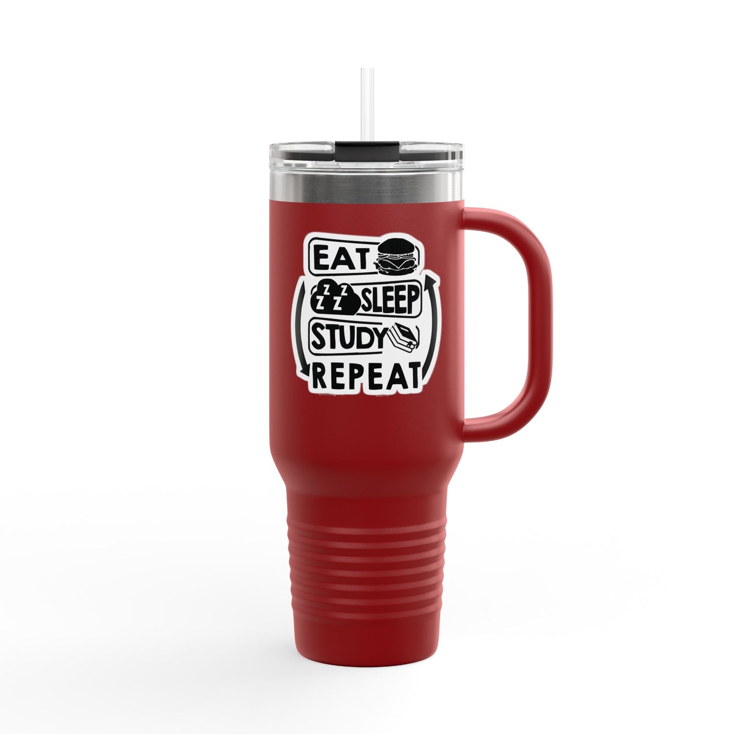 Eat Sleep Study Repeat Travel Mug , 40oz