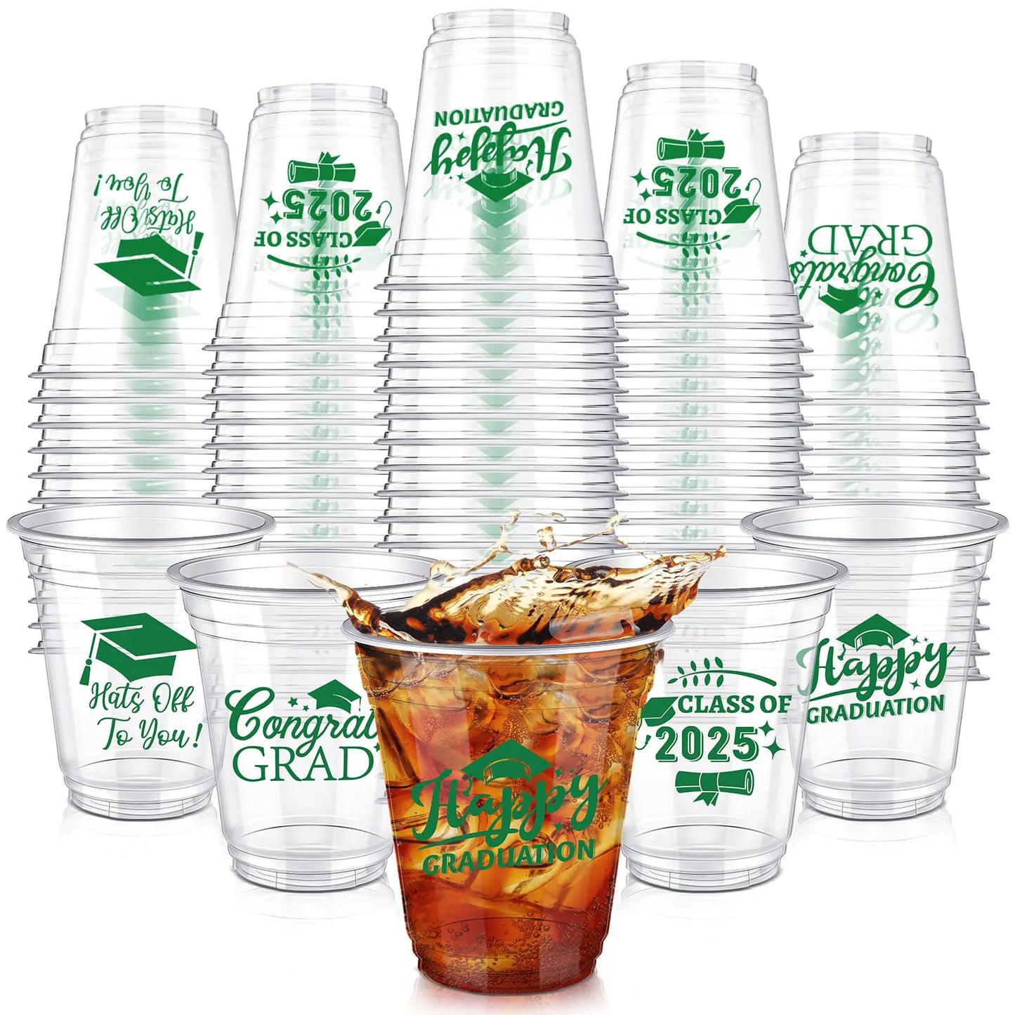 100 Set 12oz 2025 Graduation Party Cups