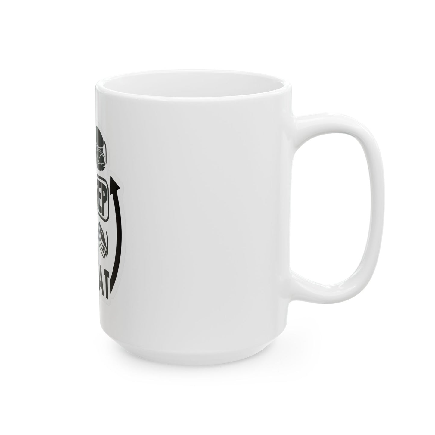 Eat Sleep Study Repeat Ceramic Mug