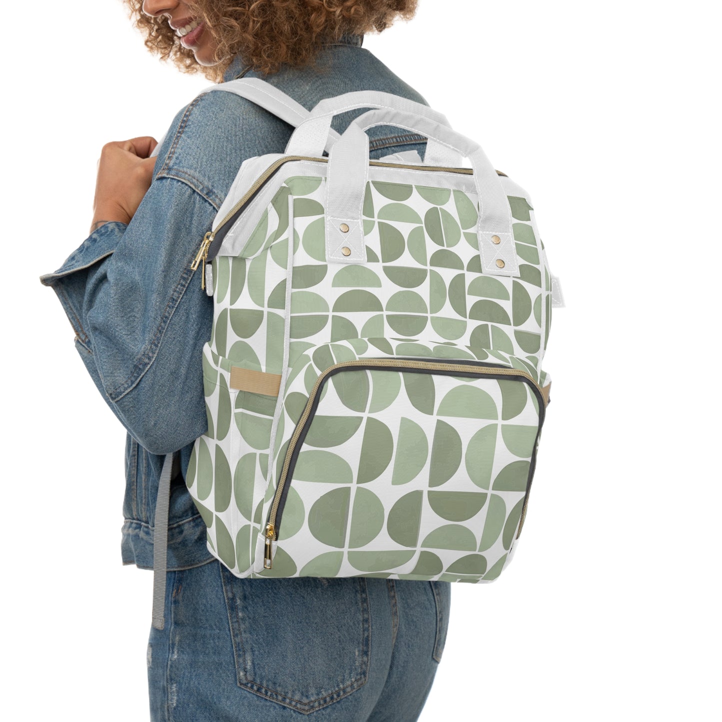 Stylish Backpack With Modern Geometric Design