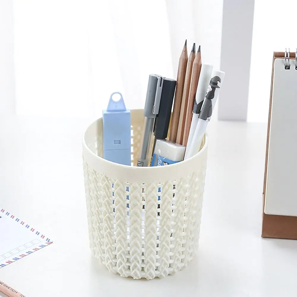 Multifunctional Round Pen Holder for Office Supplies