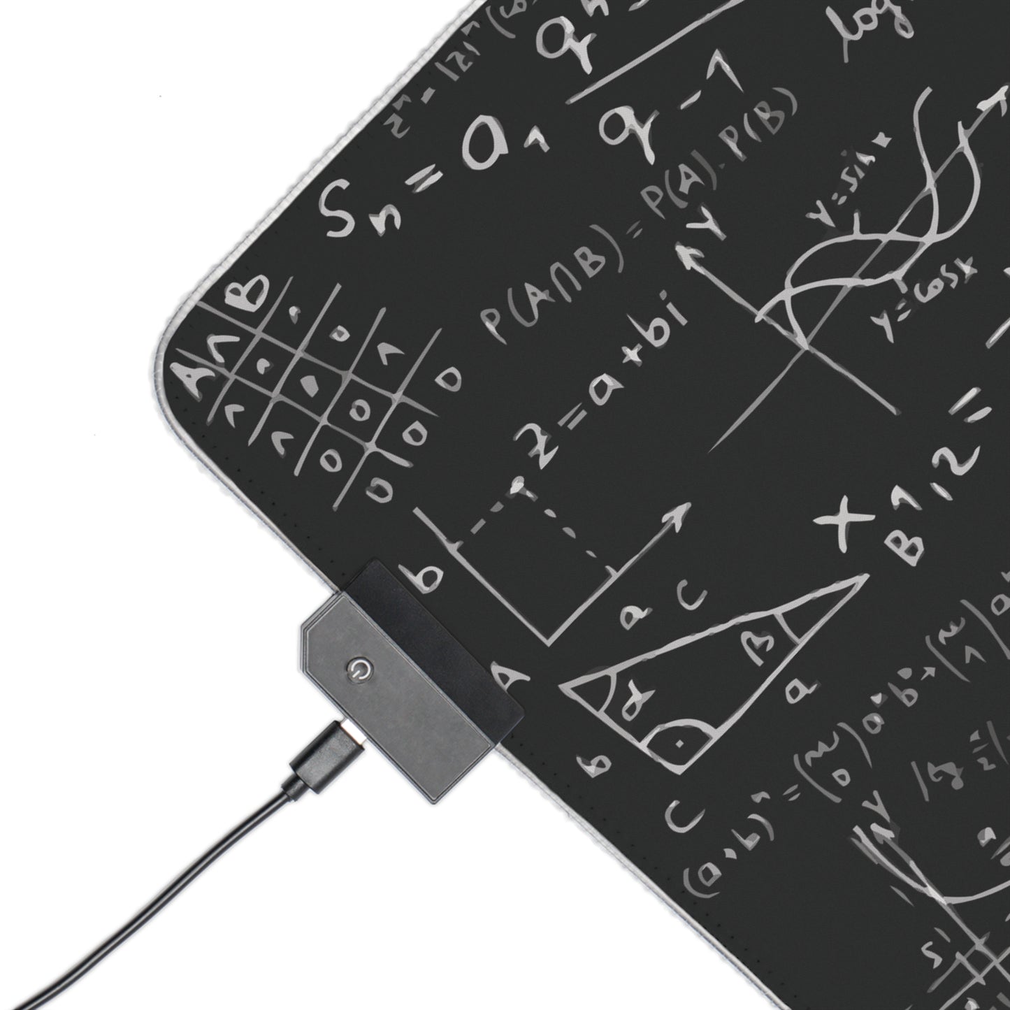 LED Gaming Mouse Pad with Mathematical Design