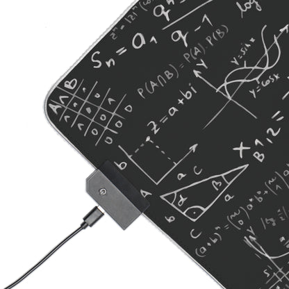 LED Gaming Mouse Pad with Mathematical Design