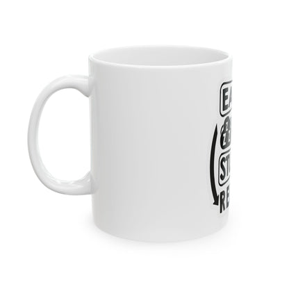 Eat Sleep Study Repeat Ceramic Mug
