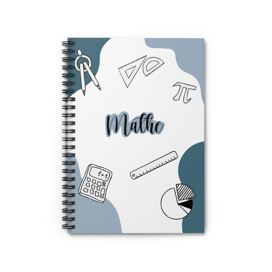 Math Themed Spiral Notebook for Students