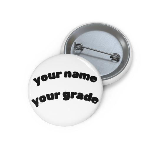 Custom Name & Grade Student's Badge