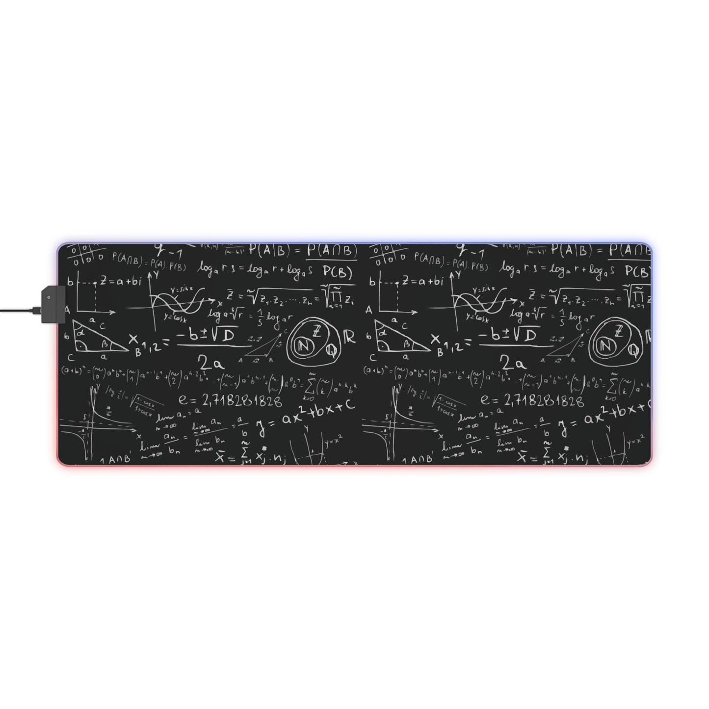 LED Gaming Mouse Pad with Mathematical Design