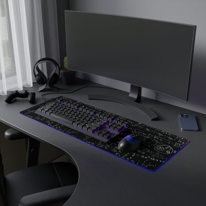 LED Gaming Mouse Pad with Mathematical Design