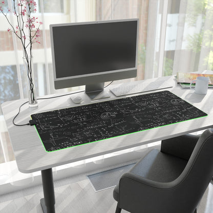 LED Gaming Mouse Pad with Mathematical Design