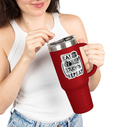 Eat Sleep Study Repeat Travel Mug , 40oz