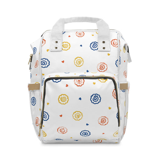 Stylish Backpack With Colorful Floral Design