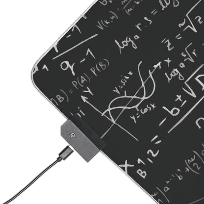 LED Gaming Mouse Pad with Mathematical Design