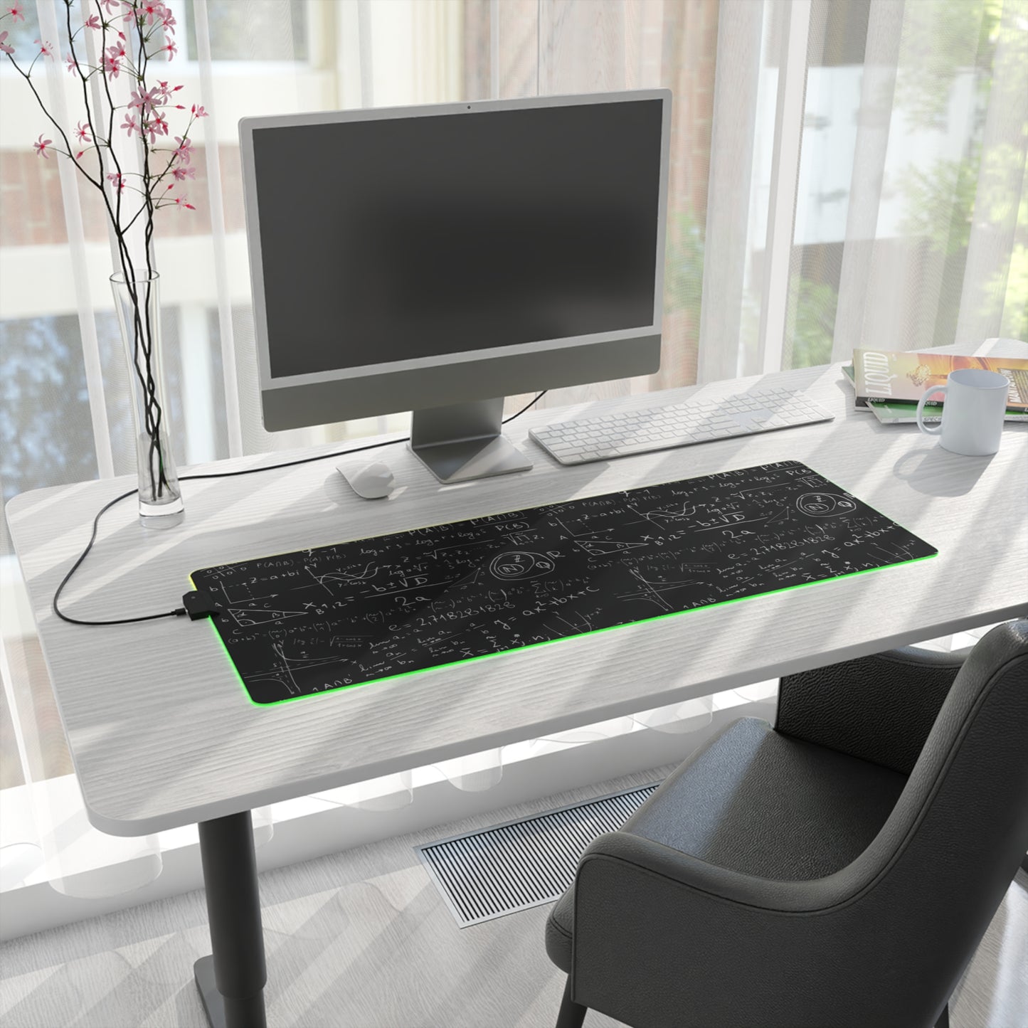 LED Gaming Mouse Pad with Mathematical Design