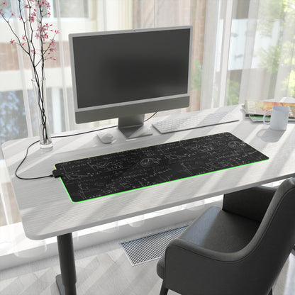 LED Gaming Mouse Pad with Mathematical Design