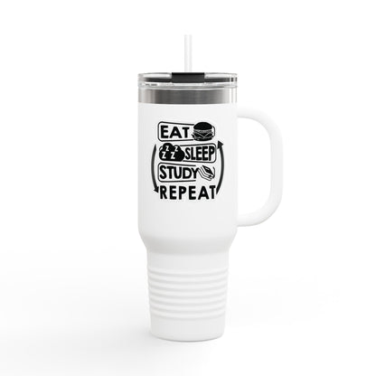 Eat Sleep Study Repeat Travel Mug , 40oz