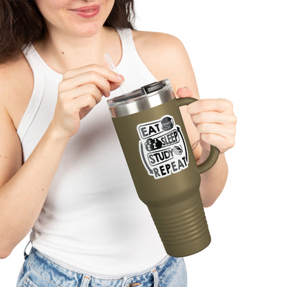 Eat Sleep Study Repeat Travel Mug , 40oz