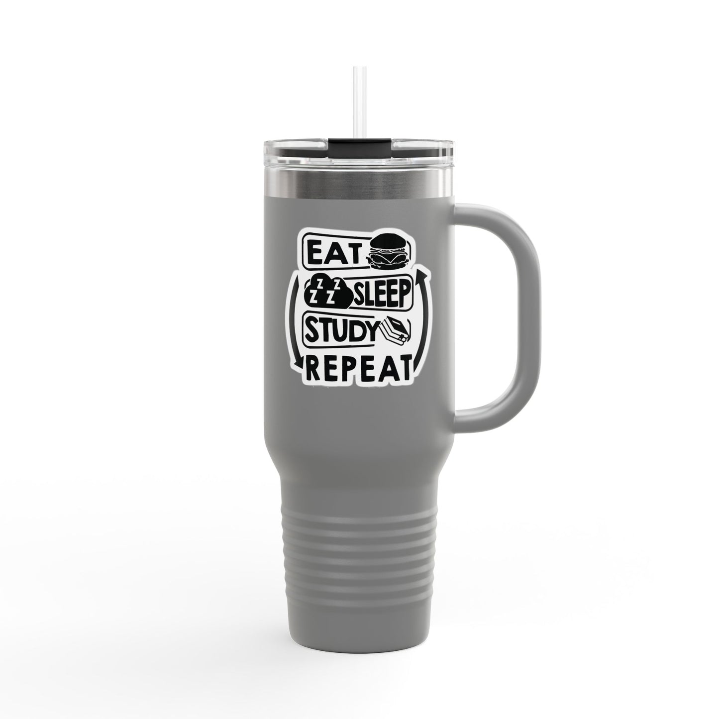 Eat Sleep Study Repeat Travel Mug , 40oz