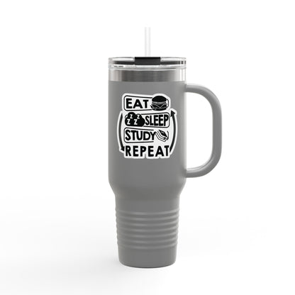 Eat Sleep Study Repeat Travel Mug , 40oz