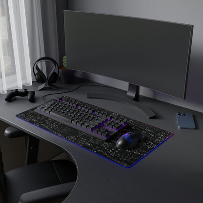 LED Gaming Mouse Pad with Mathematical Design
