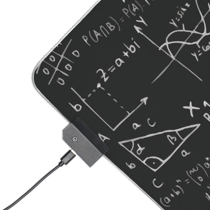 LED Gaming Mouse Pad with Mathematical Design