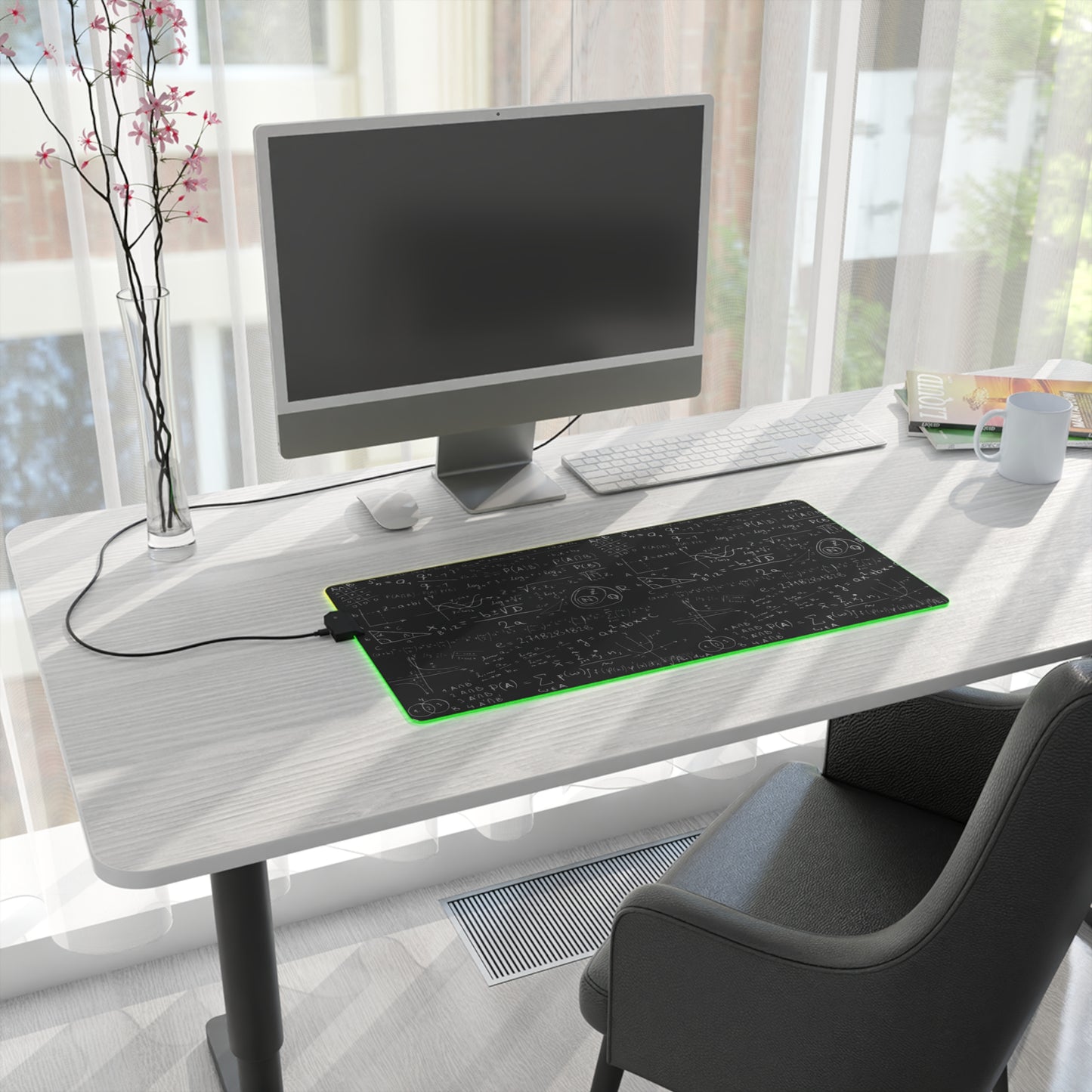 LED Gaming Mouse Pad with Mathematical Design