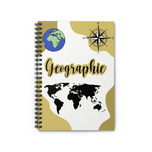 Geographic Themed Spiral Notebook for Students