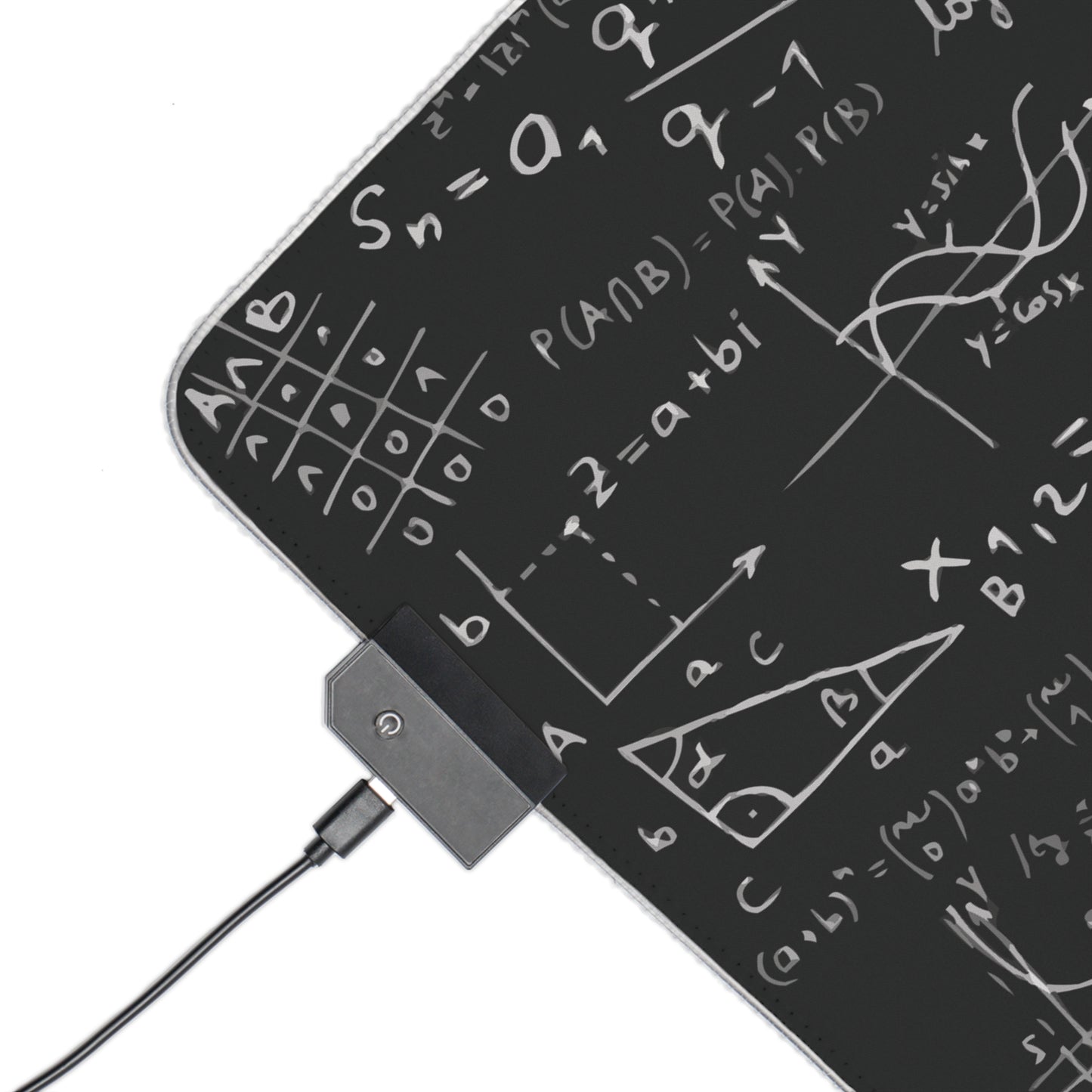 LED Gaming Mouse Pad with Mathematical Design