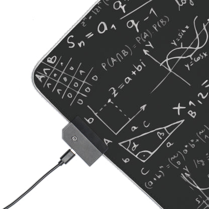 LED Gaming Mouse Pad with Mathematical Design