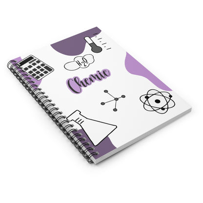 Chemistry Themed Spiral Notebook for Students