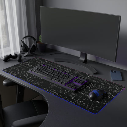 LED Gaming Mouse Pad with Mathematical Design