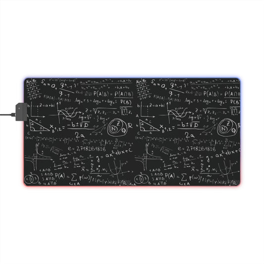 LED Gaming Mouse Pad with Mathematical Design