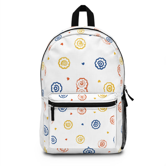 Stylish Backpack With Colorful Floral Design