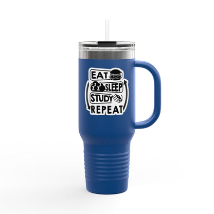 Eat Sleep Study Repeat Travel Mug , 40oz