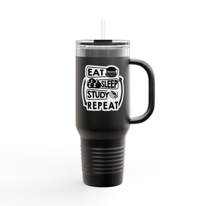 Eat Sleep Study Repeat Travel Mug , 40oz