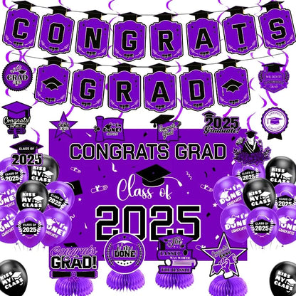 Class of 2025 Commencement Decor Ensemble with Congratulatory Banner
