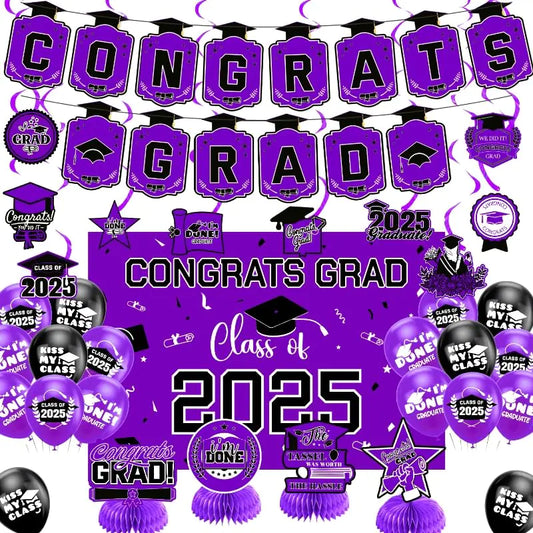 Class of 2025 Commencement Decor Ensemble with Congratulatory Banner