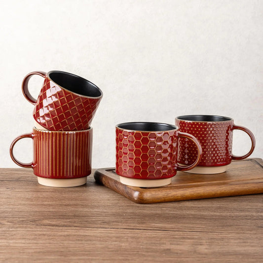 GBHOME 12oz Ceramic Coffee Mug Set