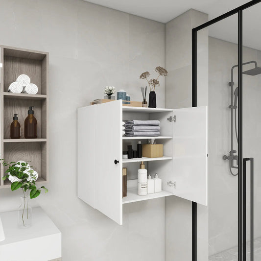 Elegance Wood Closet Organizer with Doors and Shelves